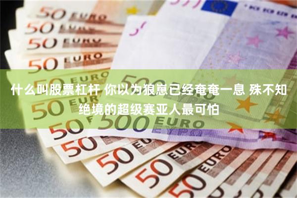 什么叫股票杠杆 你以为狼崽已经奄奄一息 殊不知绝境的超级赛亚人最可怕