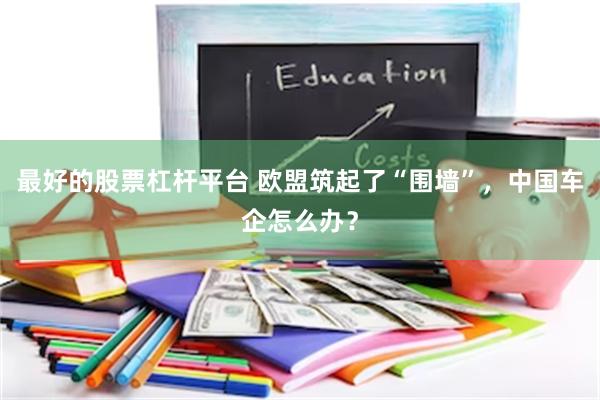 最好的股票杠杆平台 欧盟筑起了“围墙”，中国车企怎么办？