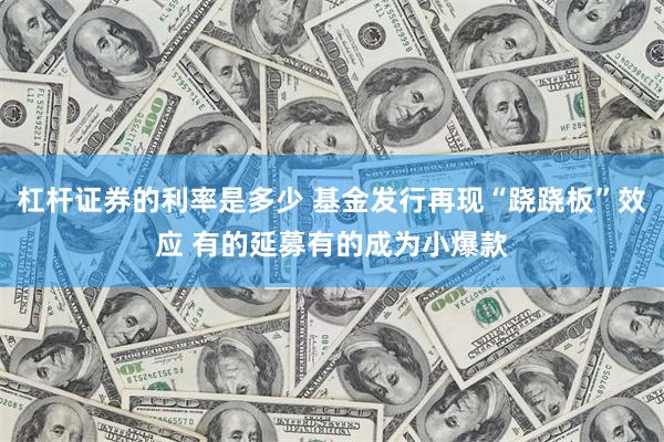 杠杆证券的利率是多少 基金发行再现“跷跷板”效应 有的延募有的成为小爆款
